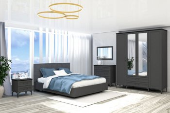 Кровать Шарм (арт.031М1) настил, Антрацит (Диал) в Ревде - revda.mebel-e96.ru