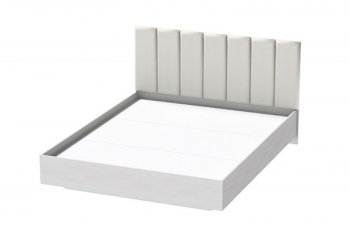 Кровать Шарм (арт.031), настил, экокожа Sontex Milk (Диал) в Ревде - revda.mebel-e96.ru | фото