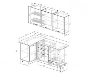 Угловой кухонный гарнитур Каппучино МДФ 1800х1000 мм в Ревде - revda.mebel-e96.ru