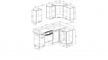 Кухонный гарнитур угловой Фьюжн 2000*1200 мм (Sanvut) в Ревде - revda.mebel-e96.ru