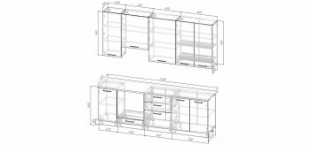 Кухонный гарнитур Элеганция 2400 мм Sanvut в Ревде - revda.mebel-e96.ru