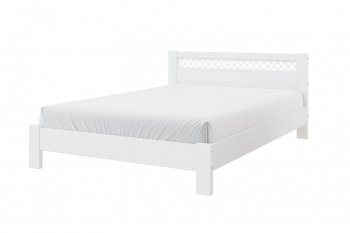 Кровать из массива Шейла белый античный (БМ) в Ревде - revda.mebel-e96.ru