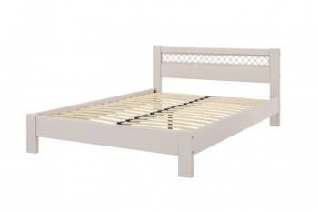 Кровать из массива Шейла льняной (БМ) в Ревде - revda.mebel-e96.ru