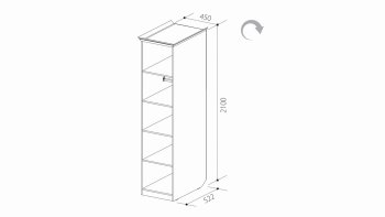 Шкаф-пенал ШиК-1 ( Уголок Школьника 2) в Ревде - revda.mebel-e96.ru