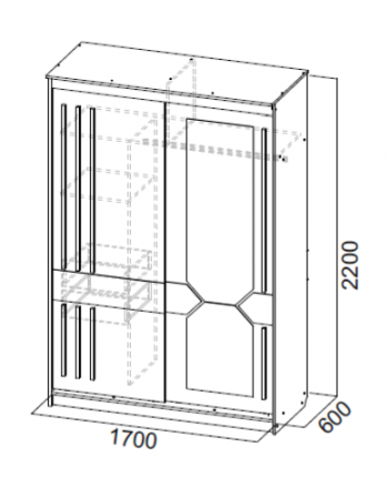 Шкаф-купе №25 1700 мм (СВ) в Ревде - revda.mebel-e96.ru