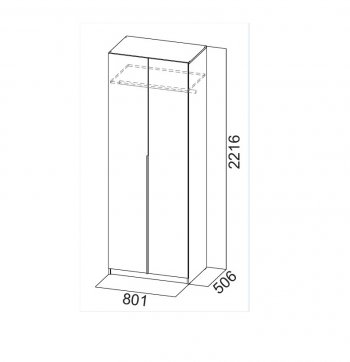 Шкаф 800 мм ШК-5 графит (СВ) в Ревде - revda.mebel-e96.ru