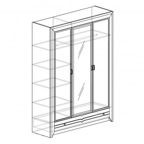 Шкаф 3-дверный Фьорд 150 (Яна) в Ревде - revda.mebel-e96.ru