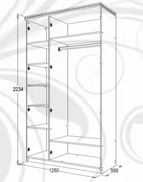 Шкаф 1200 мм 3-х дверный Ольга-13 в Ревде - revda.mebel-e96.ru