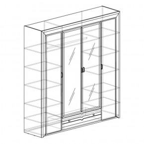 Шкаф 4-дверный Фьорд 158 (Яна) в Ревде - revda.mebel-e96.ru