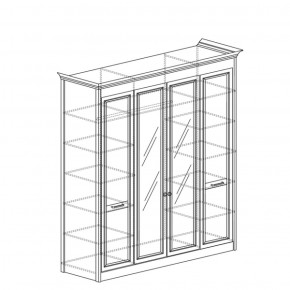 Шкаф 4-дверный с зеркалом Адель 457 (Яна) в Ревде - revda.mebel-e96.ru