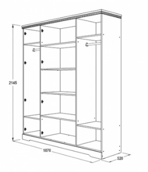 Шкаф 1800 мм для одежды и белья Ольга-12 ЛДСП в Ревде - revda.mebel-e96.ru