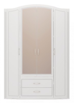 Шкаф для одежды 4-х дв.с ящиками Виктория 2  с зеркалами в Ревде - revda.mebel-e96.ru