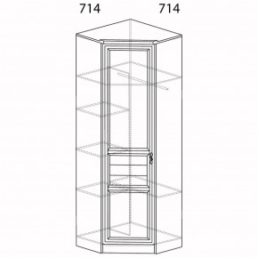 Шкаф для одежды угловой Лира 57 (Яна) в Ревде - revda.mebel-e96.ru