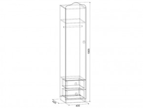 Шкаф комбинированный с ящиками 1 ств. Амели (Амели) в Ревде - revda.mebel-e96.ru