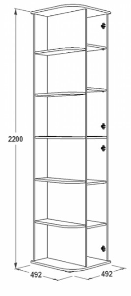 Шкаф крайний Ольга-14 (492*492) в Ревде - revda.mebel-e96.ru