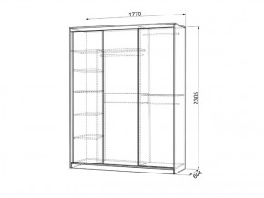 Шкаф-купе Бассо 7-600 07 (полки слева) в Ревде - revda.mebel-e96.ru