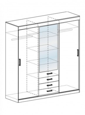 Шкаф-купе Лидер-3М 1700 мм (СтендМ) в Ревде - revda.mebel-e96.ru