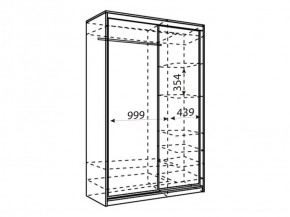 Шкаф-купе Рене 1500 вариант 1 (ЛДСП/ЛДСП) в Ревде - revda.mebel-e96.ru