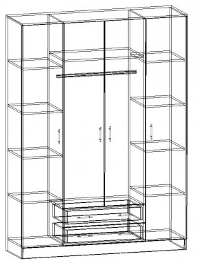 Шкаф 1600 мм София Квадро (Памир) в Ревде - revda.mebel-e96.ru