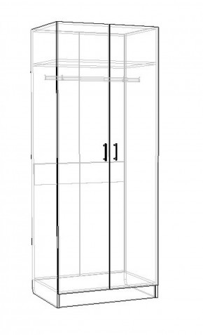 Шкаф Лофт 2-х створчатый (Дуб сонома) в Ревде - revda.mebel-e96.ru