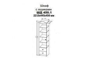 Шкаф-пенал KI-KI 450 мм, ШД450.1 (ДСВ) в Ревде - revda.mebel-e96.ru