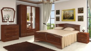 Шкаф 1600 мм ШК-4 с 2 зерк. ЛАК Орех Тёмный (БМ) в Ревде - revda.mebel-e96.ru