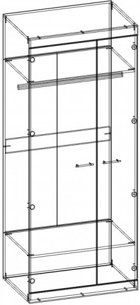 Шкаф Соната ШС-800 (Дуб сонома/Дуб сакраменто) в Ревде - revda.mebel-e96.ru