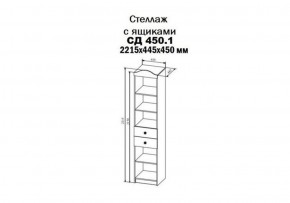 Шкаф-стеллаж KI-KI , СД450.1 (ДСВ) в Ревде - revda.mebel-e96.ru