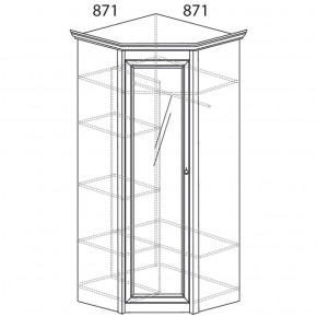 Шкаф угловой Флоренция 641 (Яна) в Ревде - revda.mebel-e96.ru