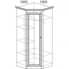 Шкаф угловой Флоренция 662 фасад глухой (Яна) в Ревде - revda.mebel-e96.ru