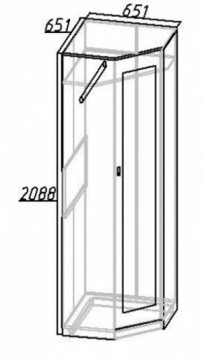 Шкаф угловой Комфорт 1 в Ревде - revda.mebel-e96.ru