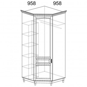 Шкаф угловой Прованс 418 (Яна) в Ревде - revda.mebel-e96.ru