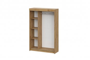 Шкаф-купе ШКП-7 1300 мм золотой/белый (СВ) в Ревде - revda.mebel-e96.ru