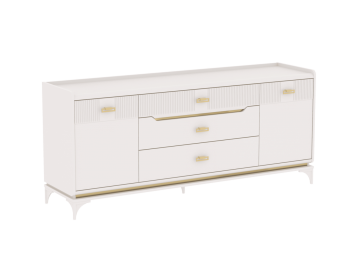 Комод широкий Сиде Белый (СБК) в Ревде - revda.mebel-e96.ru