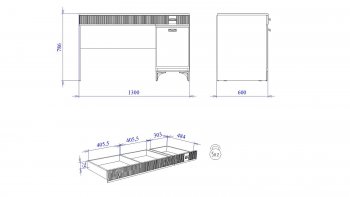 Стол письменный с надстройкой Сиде Белый (СБК) в Ревде - revda.mebel-e96.ru