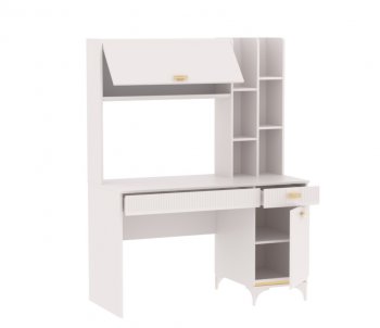 Стол письменный с надстройкой Сиде Белый (СБК) в Ревде - revda.mebel-e96.ru