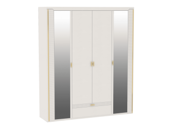 Шкаф 1960 мм 4-дверный NEW Сиде Белый (СБК) в Ревде - revda.mebel-e96.ru