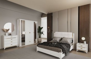 Спальный гарнитур Сиде Белый, модульный (СБК) в Ревде - revda.mebel-e96.ru