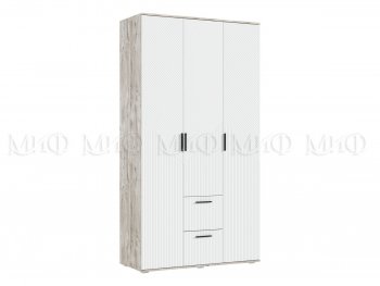 Шкаф 1200 мм Сильвия, дуб юкон/белый (Миф) в Ревде - revda.mebel-e96.ru