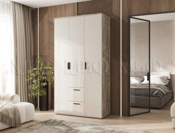 Шкаф 1200 мм Сильвия, дуб юкон/кашемир (Миф) в Ревде - revda.mebel-e96.ru