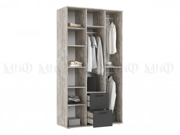 Шкаф 1200 мм Сильвия, дуб юкон/графит (Миф) в Ревде - revda.mebel-e96.ru