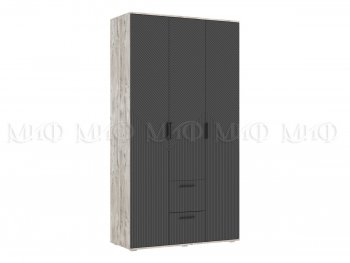 Шкаф 1200 мм Сильвия, дуб юкон/графит (Миф) в Ревде - revda.mebel-e96.ru