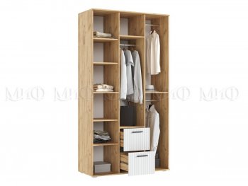 Шкаф 1200 мм Сильвия, крафт/белый (Миф) в Ревде - revda.mebel-e96.ru