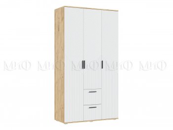 Шкаф 1200 мм Сильвия, крафт/белый (Миф) в Ревде - revda.mebel-e96.ru