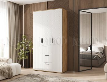 Шкаф 1200 мм Сильвия, крафт/белый (Миф) в Ревде - revda.mebel-e96.ru