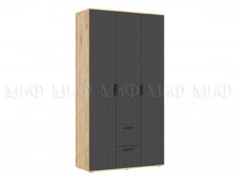 Шкаф 1200 мм Сильвия, крафт/графит (Миф) в Ревде - revda.mebel-e96.ru