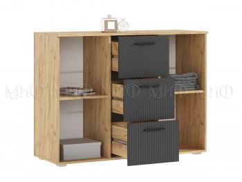 Комод Сильвия, крафт/графит (Миф) в Ревде - revda.mebel-e96.ru