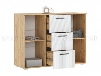 Комод Сильвия, крафт/белый (Миф) в Ревде - revda.mebel-e96.ru