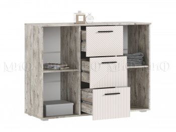 Комод Сильвия, дуб юкон/кашемир (Миф) в Ревде - revda.mebel-e96.ru