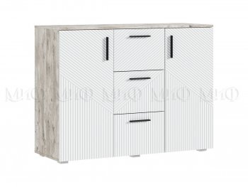 Комод Сильвия, дуб юкон/белый (Миф) в Ревде - revda.mebel-e96.ru